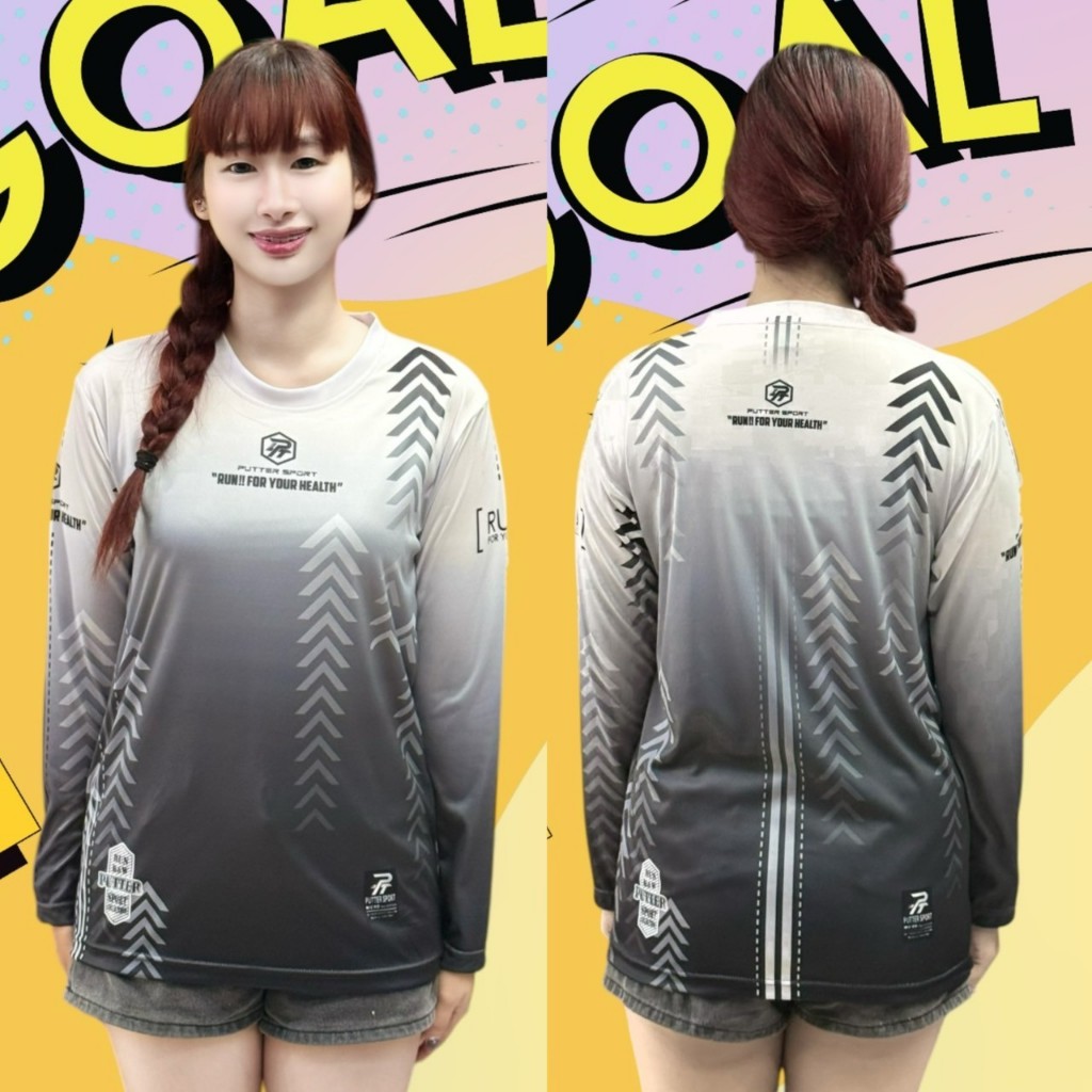 เสื้อวิ่ง RUN FOR HEALTH แขนยาว ผ้าไมโครมันเกรดพรีเมียม ใส่สบายแห้งง่ายไม่ร้อน ไล่เฉดสีผลิตโรงงานไทย ราคา ถูกที่สุด ดีลบีเคเค แกลเลอรีภาพที่ 7