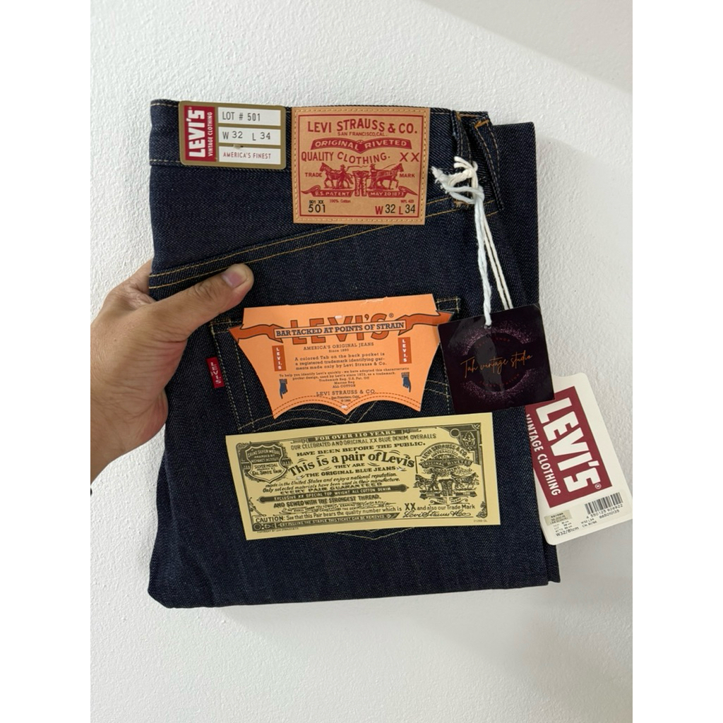 Levi’s 501xx bigE ริมแดง LVC 1966 Made in Japan Size 32/34 (ขนาดจริงดูตรงรายละเอียดสินค้า)