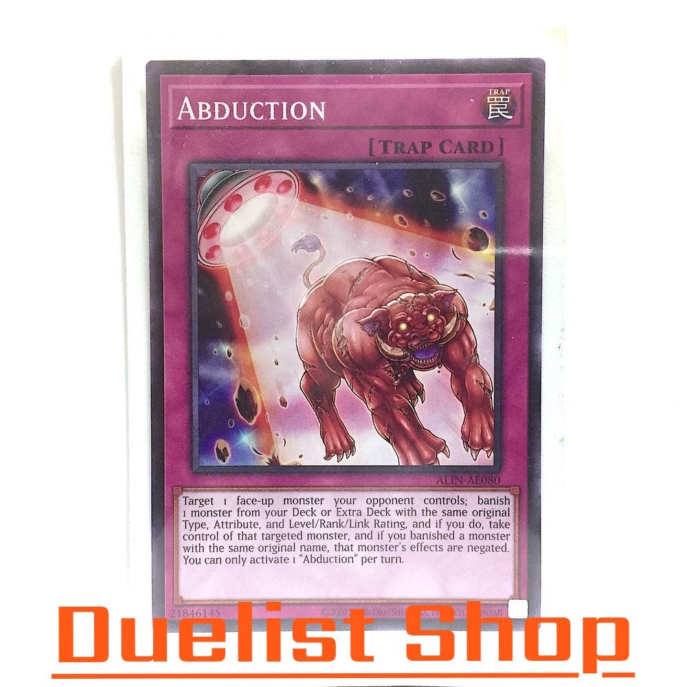 Abduction (N) Trap [Normal] ชุด ALIN-AE080 การ์ดยูกิโอ (Yu-Gi-Oh!) OCG Asia EN