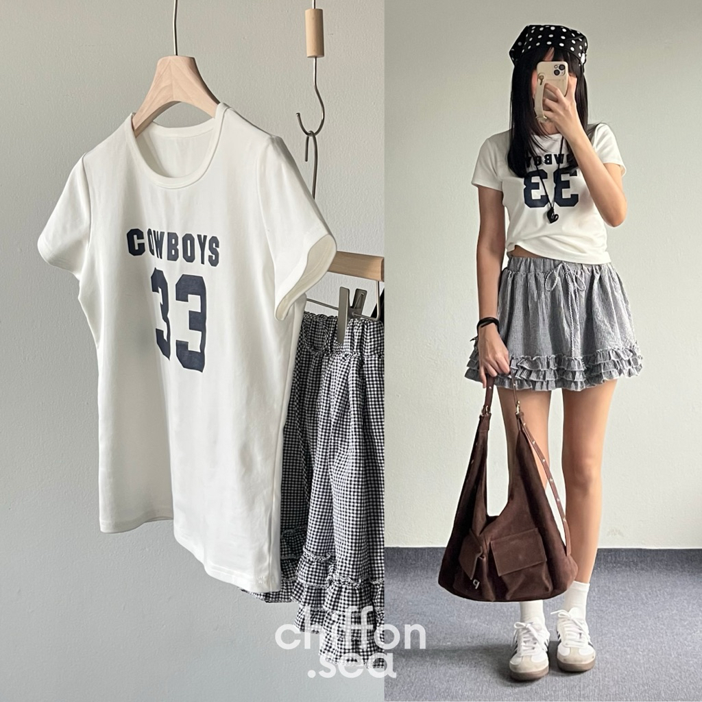 Chiffon.sea | Ningning baby tee เสื้อยืดสีขาว