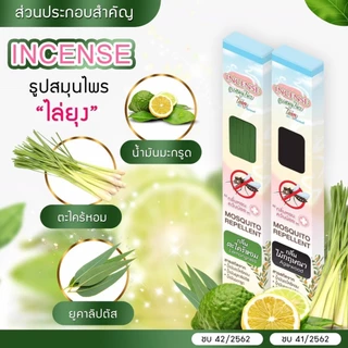 ธูปสมุนไพรไล่ยุง ตราอินเซนส์ 20 กล่อง สีเขียวล้วน