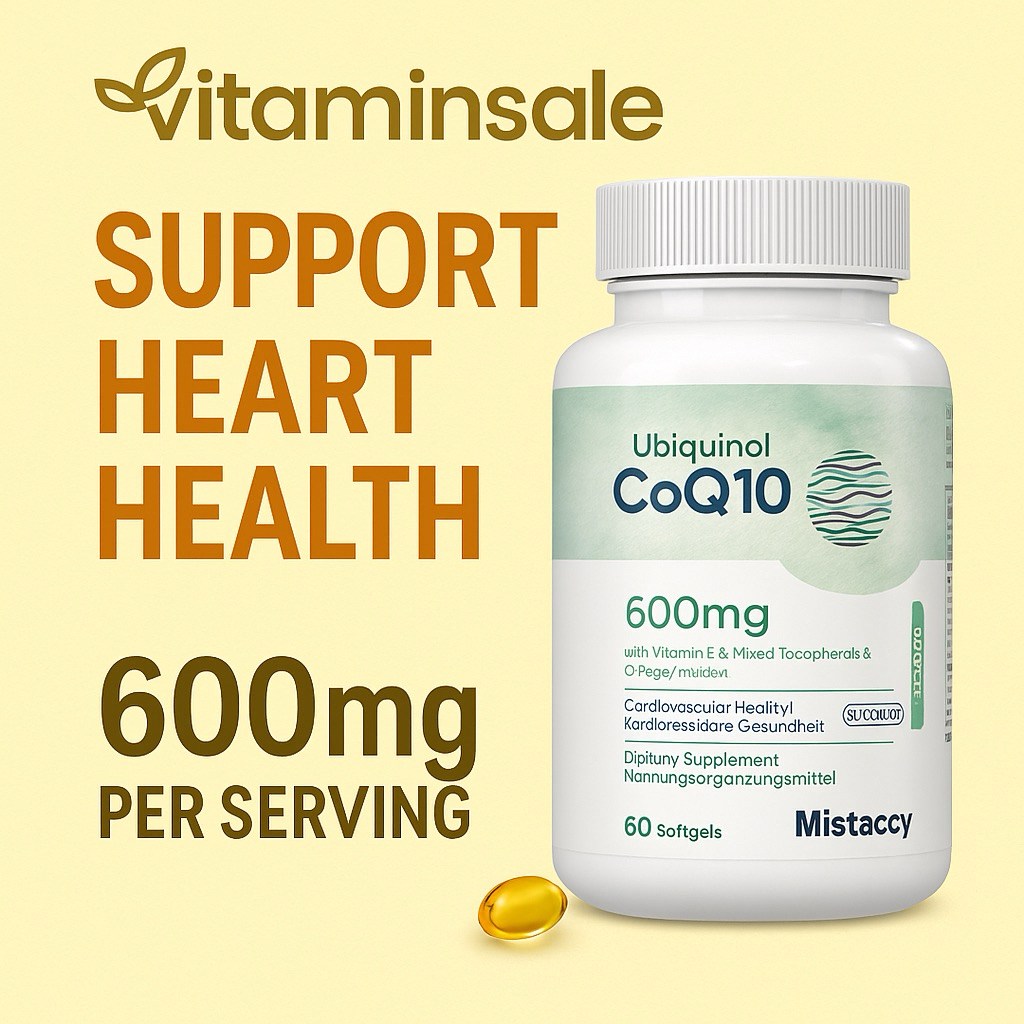 Mistaccy Ubiquinol 600mg 60 Softgels โคเอนไซม์ Q10 แบบดูดซึมเร็ว