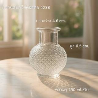 ขวดแจกัน แจกันแก้วคริสตัล ทรงกลม ทรงเหลี่ยม รุ่น 2238