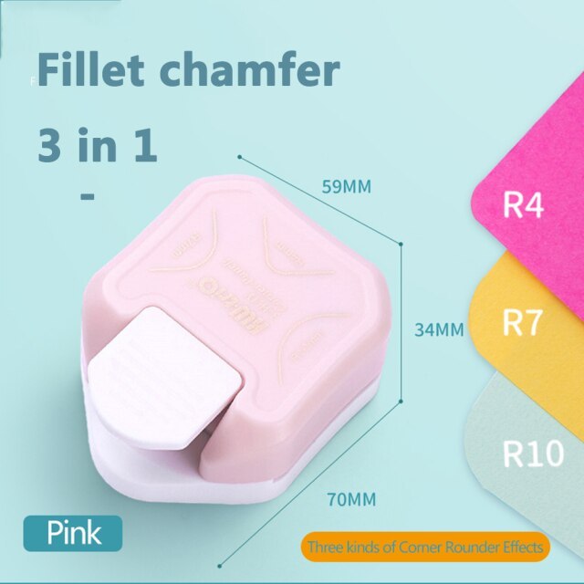 **มีส่งด่วน** ที่ตัดมุมกระดาษ ตัดได้ 3 ความโค้ง R4 R7 R10 ตัดมุมนามบัตร เครื่องตัดมุม Corner Punch - รูปที่ 3