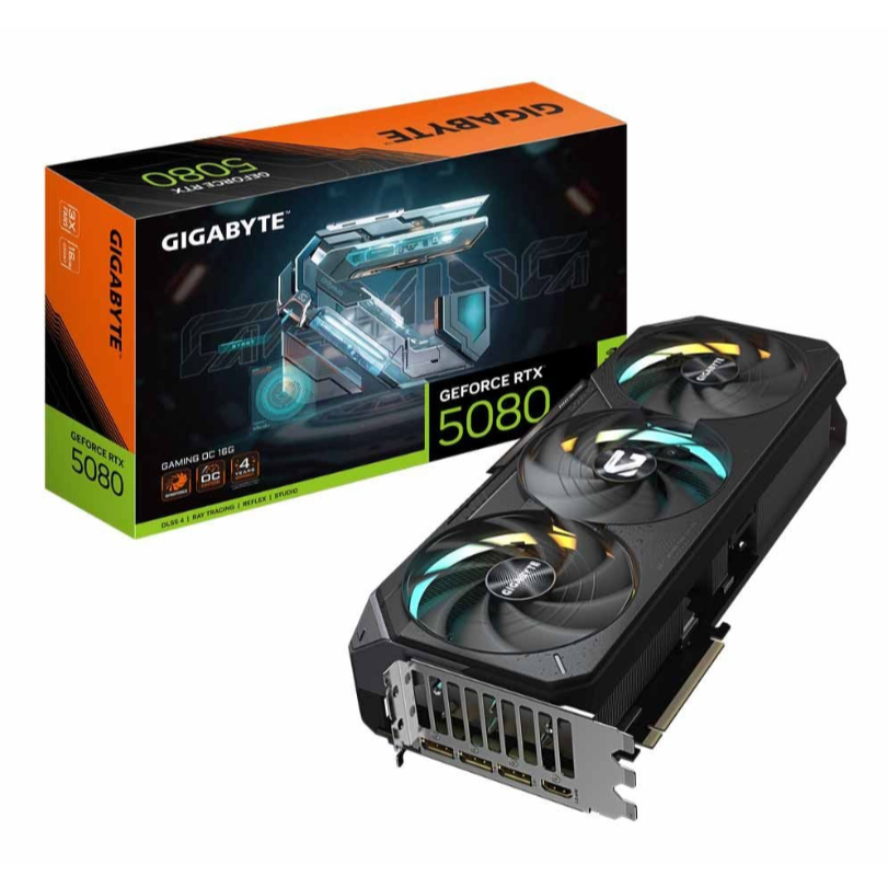 VGA GIGABYTE GEFORCE RTX 5080 GAMING OC 16G - 16GB GDDR7 (GV-N5080GAMING OC-16GD)
