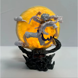 Luminous 16 ซม.One Piece Gear 5 Luffy Sun God Nika อะนิเมะรูปพลาสติก Luminous Moon Chasing รุ่นคอลเลกชันรูปปั้นของเล่นสํ