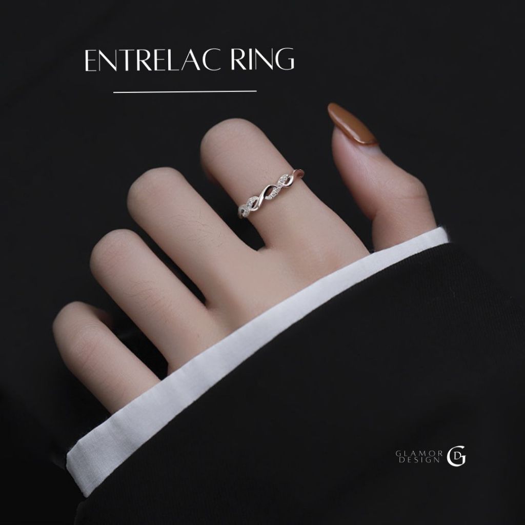 GLAMOR✨แหวนเงินแท้ Entrelac Ring แหวนบิด แหวนปรับขนาด เงินแท้ 925 ไม่หมอง ไม่ก่อการระคายเคืองผิว