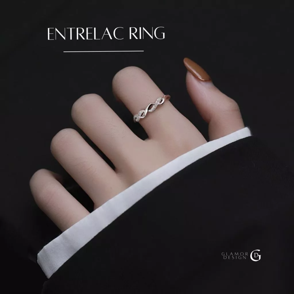 GLAMOR✨แหวนเงินแท้ Entrelac Ring แหวนบิด แหวนปรับขนาด เงินแท้ 925 ไม่หมอง ไม่ก่อการระคายเคืองผิว