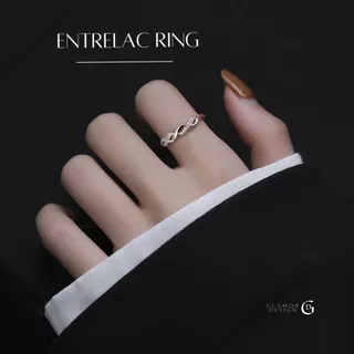 GLAMOR✨แหวนเงินแท้ Entrelac Ring แหวนบิด แหวนปรับขนาด เงินแท้ 925 ไม่หมอง ไม่ก่อการระคายเคืองผิว