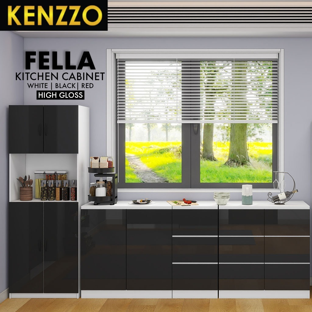 ตู้ครัวHigh Gloss พร้อมพื้นผิวกันน้ำ/ฐานตู้ kitchen kabinet