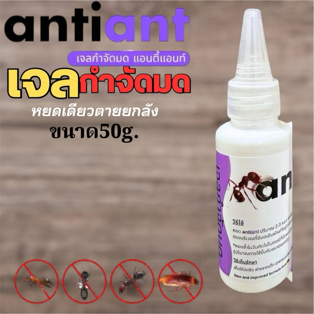 แอนติแอนท์ ขนาด50ML. เจลกำจัดมด กำจัดมดยกรังด้วยกระบวนการ Domino effect