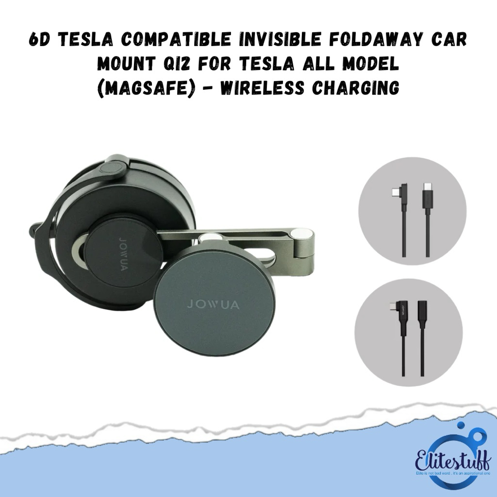 Jowua Compatible Invisible Foldaway Car for Tesla (MagSafe) - ที่วางโทรศัพท์ในรถแบบพับเก็บได้