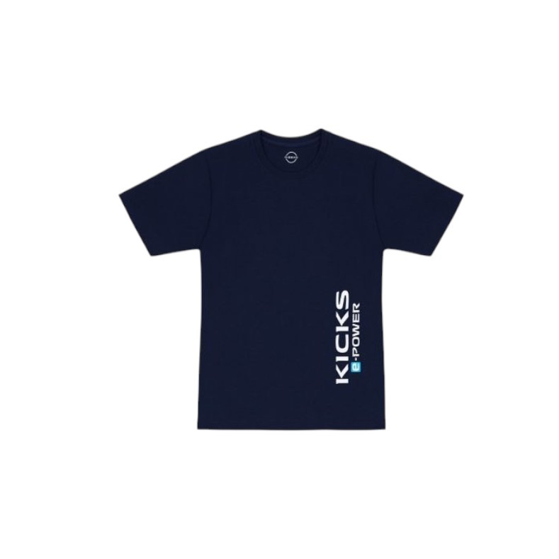 เสื้อยืด NISSAN KICKS e-POWER สีน้ำเงิน (สินค้าที่ระลึกแท้นิสสัน)