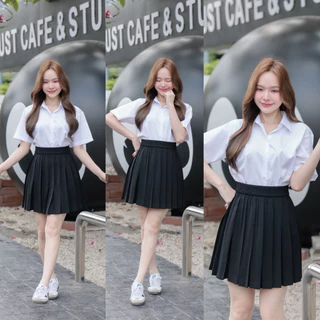 ♡กระโปรงพลีทนักศึกษา จีบเล็ก จีบใหญ่ จีบทวิส ความยาว 14-36 นิ้ว