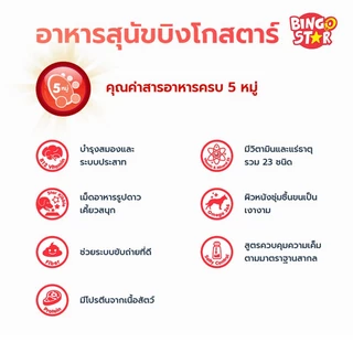 Bingo Star Adult Dog Food อาหารสุนัขโต บิงโกสตาร์ ชนิดเม็ด 1 kg เสริมภูมิต้านทาน โปรตีนสูง สำหรับสุนัขทุกสายพันธุ์
