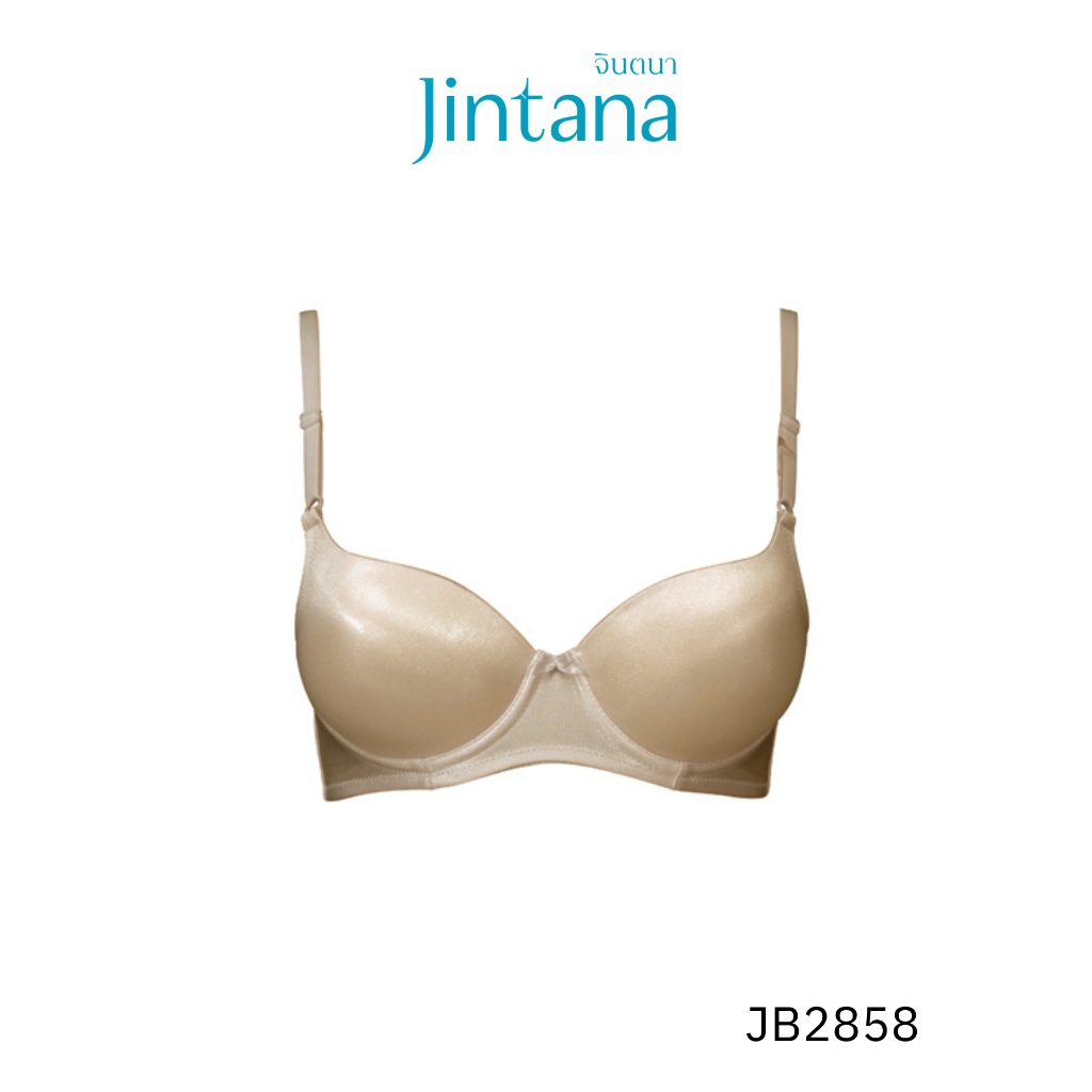 Jintana เสื้อชั้นใน จินตนา รุ่น Basic รหัส JB2858 (มีโครง) สีเบจ เสื้อในเก็บกระชับ ใส่สบาย ระบายอากาศ
