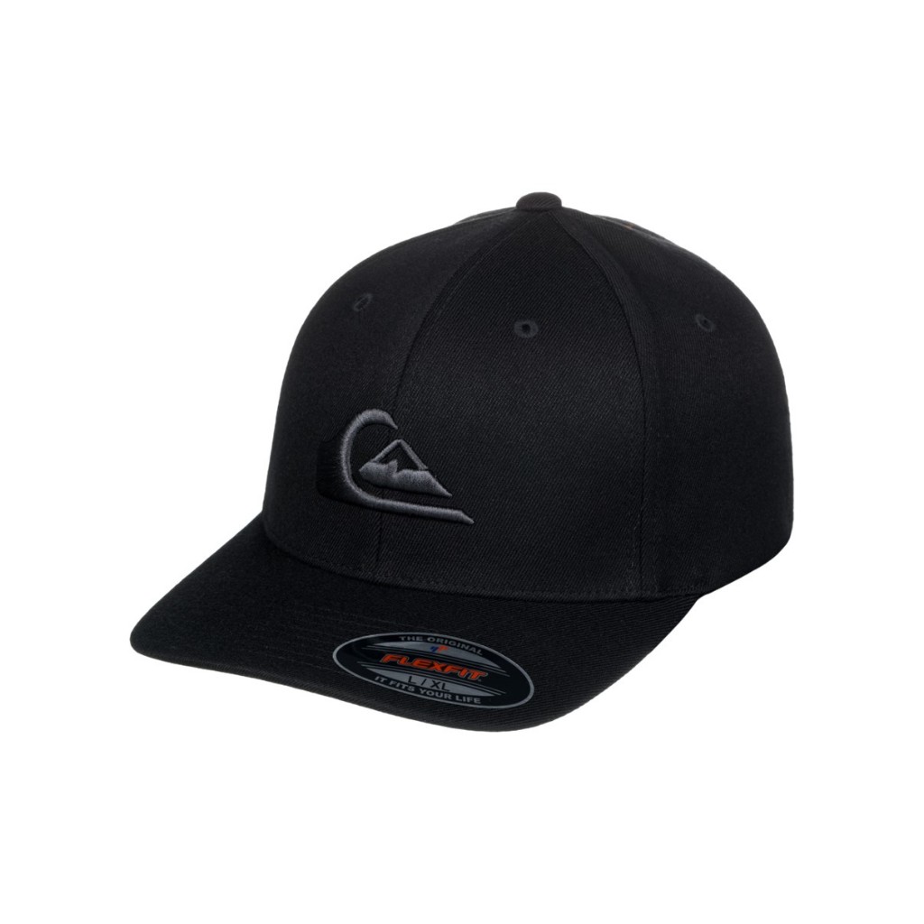Quiksilver หมวกสำหรับผู้ชาย Mens Mountain And Wave Flexfit Cap-Black 253 AQYHA03978-XKKK