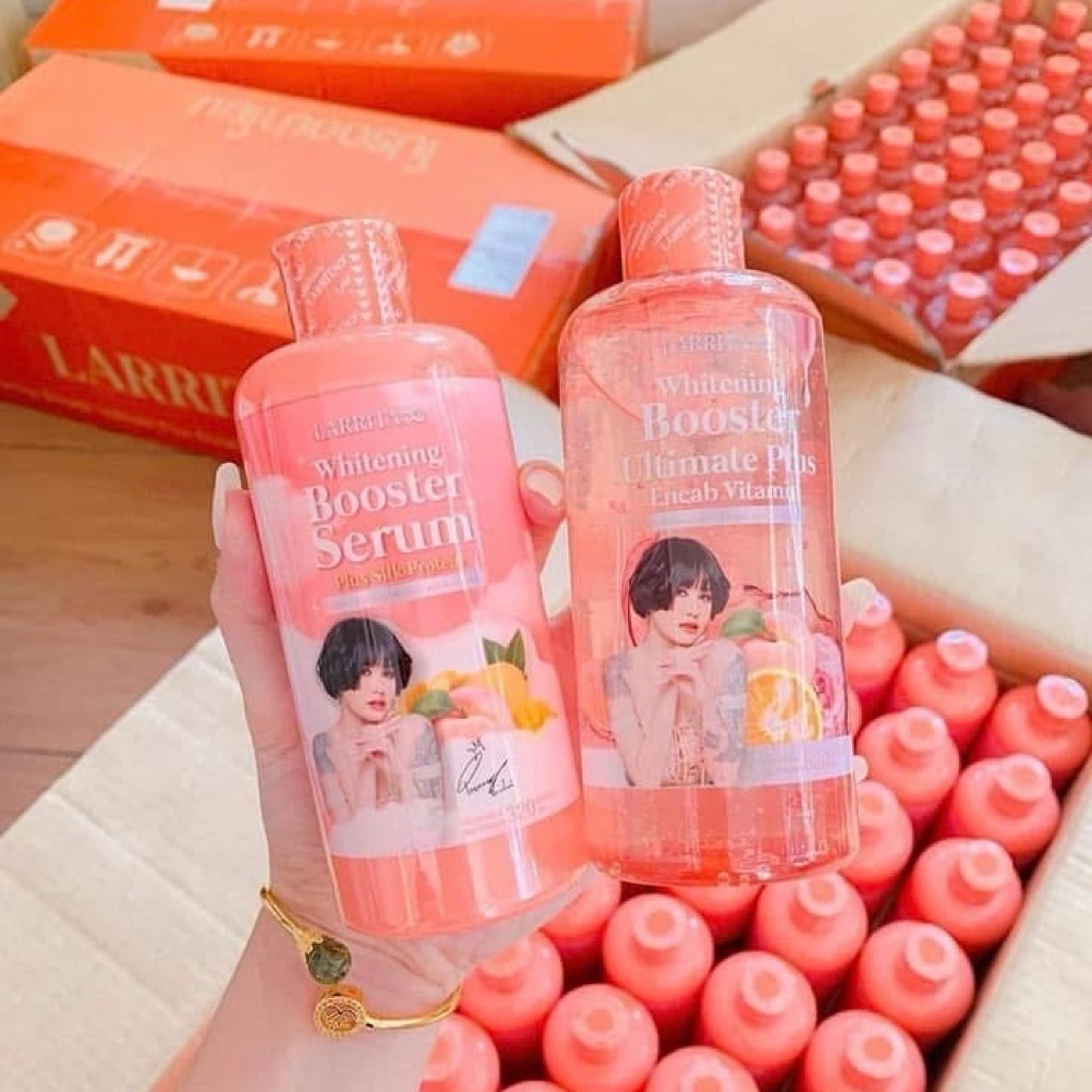 โลชั่นปรางทิพย์ เซรั่มปราง บูสเตอร์ ออร่า ครีมทาผิว หัวเชื้อ Larrita Whitening Booster [ เซ็ตคู่ ]