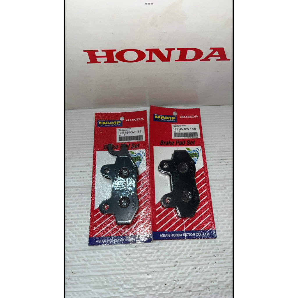 ผ้าดิสเบรค หน้า หลัง HONDA โนวา แดช เทน่า Nova Dash LS Tena Beat110 2T (แท้ศูนย์ฮอนด้า)
