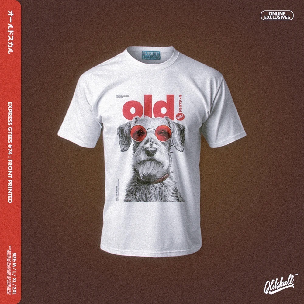 🔥เสื้อยืด ลายใหม่ OLDSKULL GTEES No.74 " Paws of Attitude " 🐕🔥