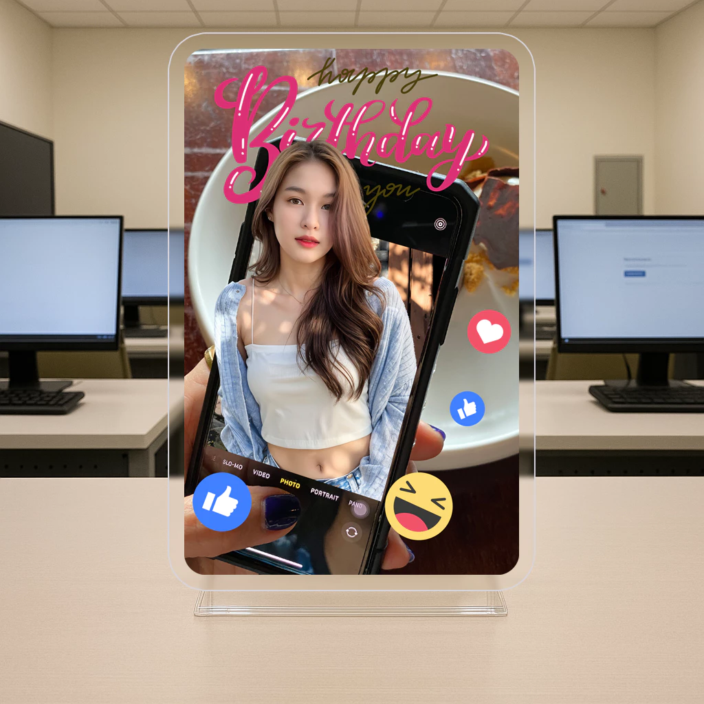 ของขวัญวันเกิด วันครบรอบ สั่งทำรูปภาพ พิมพ์ UV ตั้งโต๊ะได้ thumbnail 7