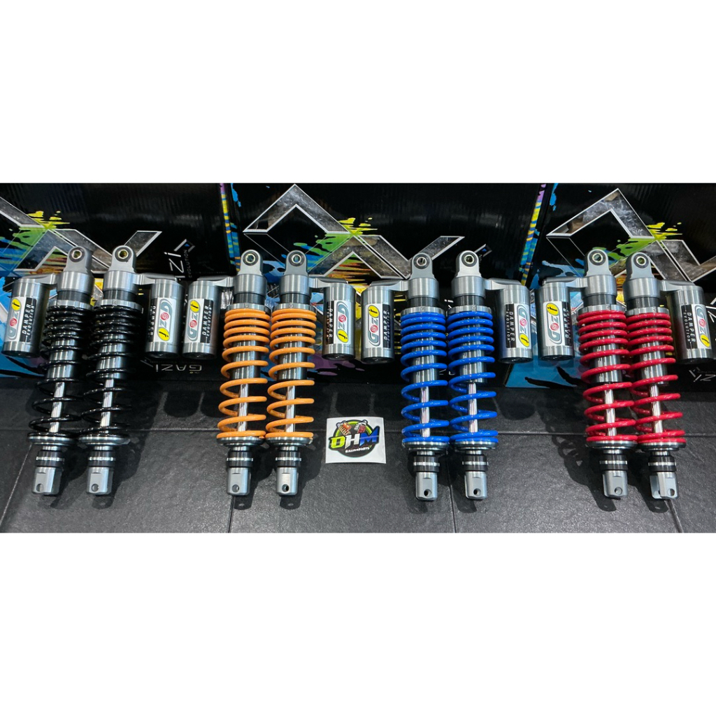 โช๊คหลัง Gazi เเท้ รุ่น HYPER RX สำหรับใส่ Pcx Xmax Nmax ยาว330มิล โช๊คปรับนิ่มเเข็งได้ ปรับรีบาว์นได้ รับประกัน6เดือน