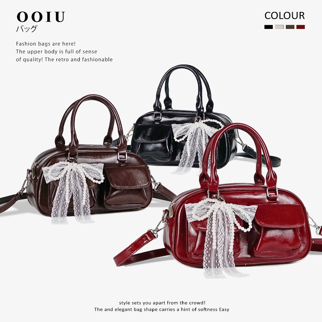 OOIU Bonbon Bag กระเป๋าสะพายข้าง NEW - ขนาด 24*12*13 ซม.