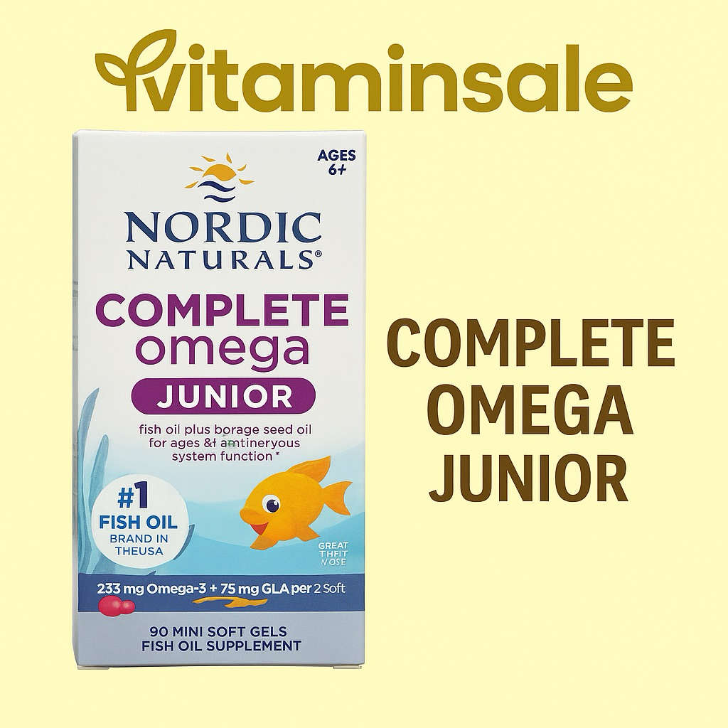 🐟 Nordic Naturals Complete Omega Junior 283mg | Omega 3-6-9 for Kids Age 6-12