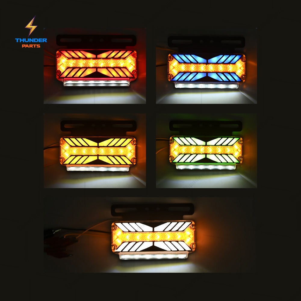 ไฟราวข้าง 1ชิ้น 24V LED ไฟข้างรถพร้อมไฟส่องพื้น ไฟวิ่ง ไฟสัญญาณรถบรรทุก รถพ่วง และทั่วไป (Brice) - รูปที่ 6