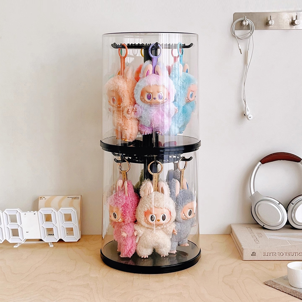 กล่องใส่โมเดล กล่องใส่ตุ๊กตาแบบใส กล่องใส่ art toy หมุนได้360°สะดวกในการเก็บของ ดีไซน์สวยงาม มีฝาปิด