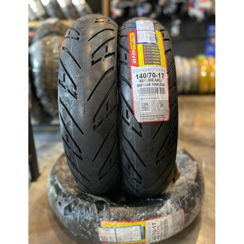 ยางรถNinja,CB,CBR Aspira รุ่น Sportivo ยางหลัง 140/70-17 ปี23 สำหรับ Ninja300-400,CB150r,CBR300,R3,K