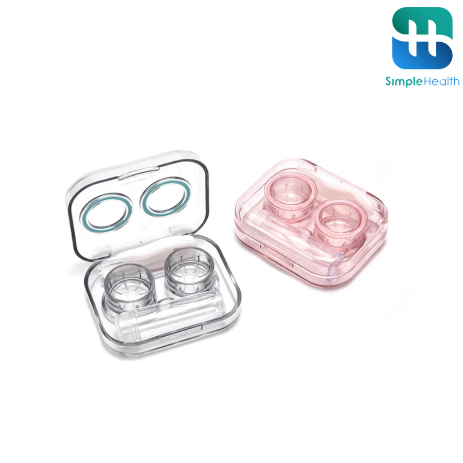 Simple Healthcare ตลับใส่คอนแทคเลนส์ พร้อมแหนบ  Contact lens Box Set พกพาสะดวก พร้อมส่ง