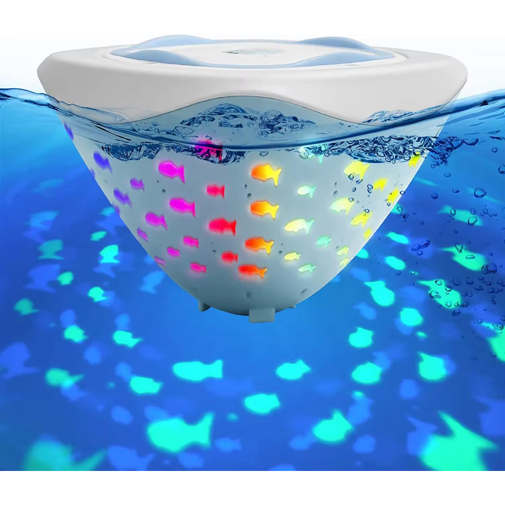 ของขวัญปีใหม่ Floating Pool Lights Fish Light Glow Up Hot Bath Tub Spa Fountain Projector Waterproof