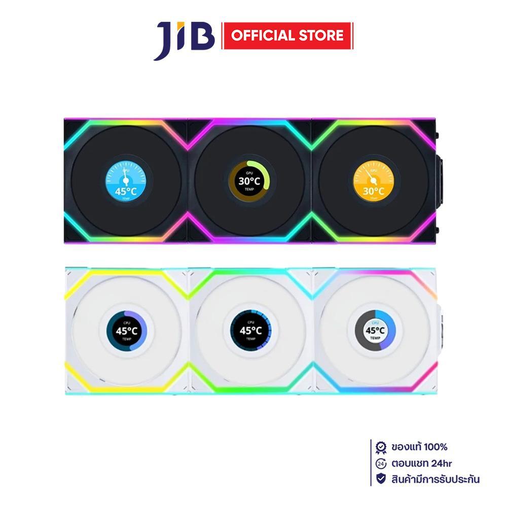 CASE FAN (พัดลมเคส) LIAN LI UNI FAN SL WIRELESS LCD 120 REVERSE BLADE - (3-FAN PACK)