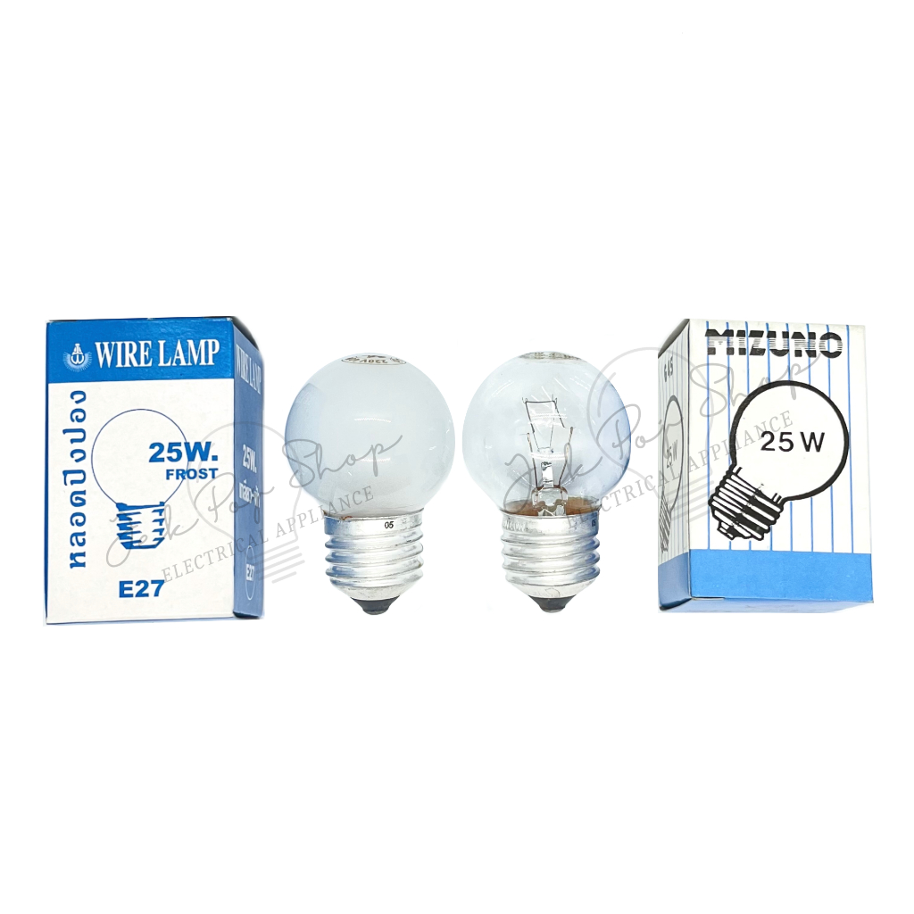 หลอดปิงปอง หลอดไส้ ขั้ว E27 สามารถใช้งานกับตัวหรี่ไฟได้ ขนาด 25W และ 40W สีขุ่น Frosted และ สีใส Clear