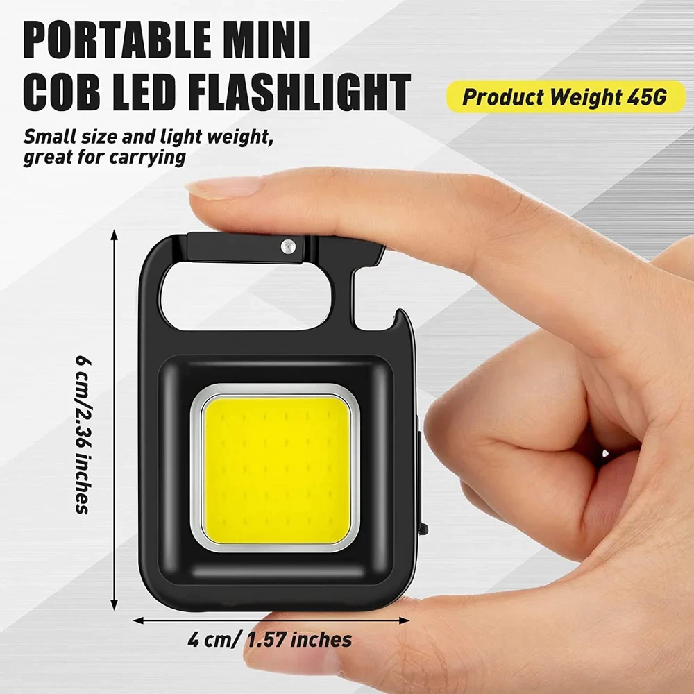 ไฟฉายพวงกุญแจ LED USB 7โหมด COB พร้อมหัวไขควง 4หัว thumbnail 4