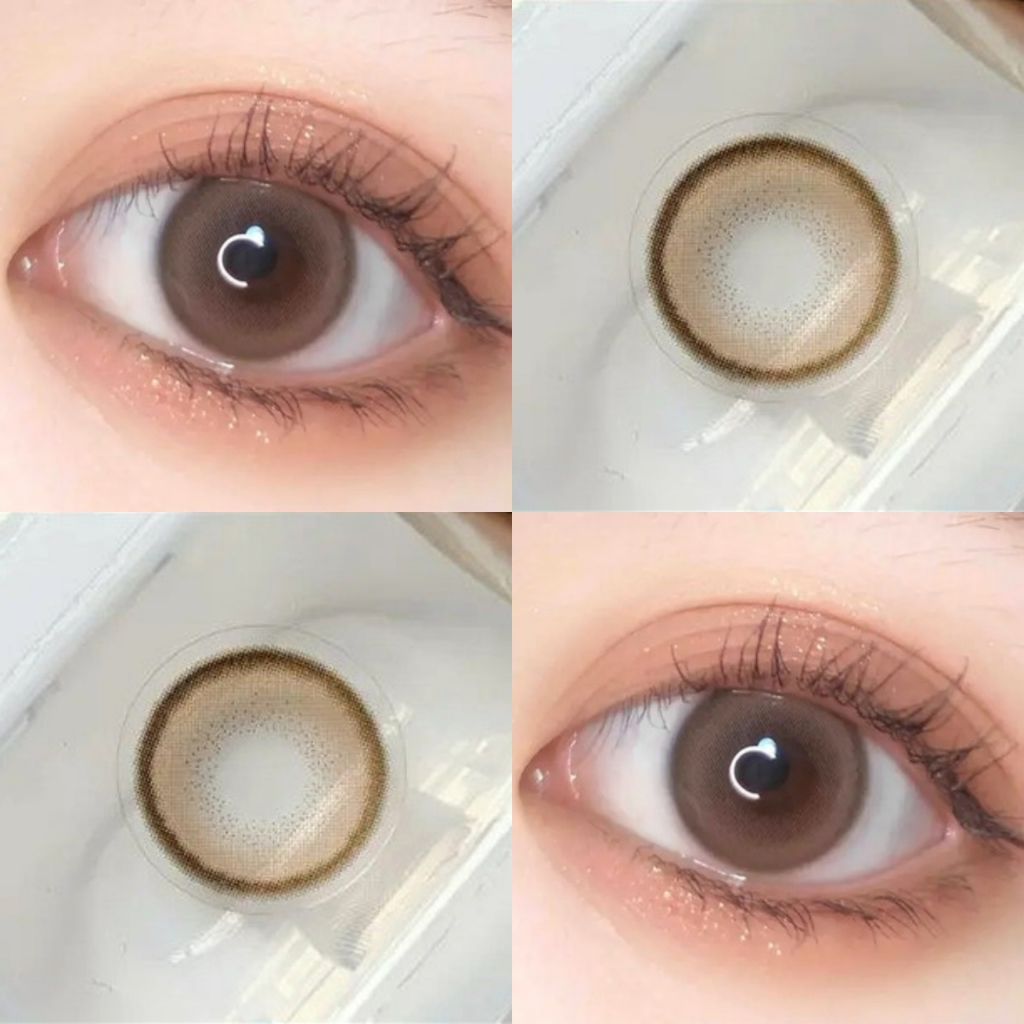 [-1.00-8.00] Midroo แว่นตาสายตาสั้น คอนแทก คอนแทคเลนส์ตาหวาน MilkToffee Brown-14.2mm - รูปที่ 3