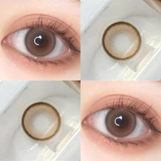 Midroo -1.00-8.00 แว่นตาสายตาสั้น คอนแทก ขยายรูม่านตา คอนแทคเลนส์ MilkToffee Brown-14.2mm