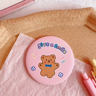กระจกพกพาน้ำหนักเบา พกพาง่าย ลายน่ารัก สำหรับผู้หญิง ของขวัญ ของแถม