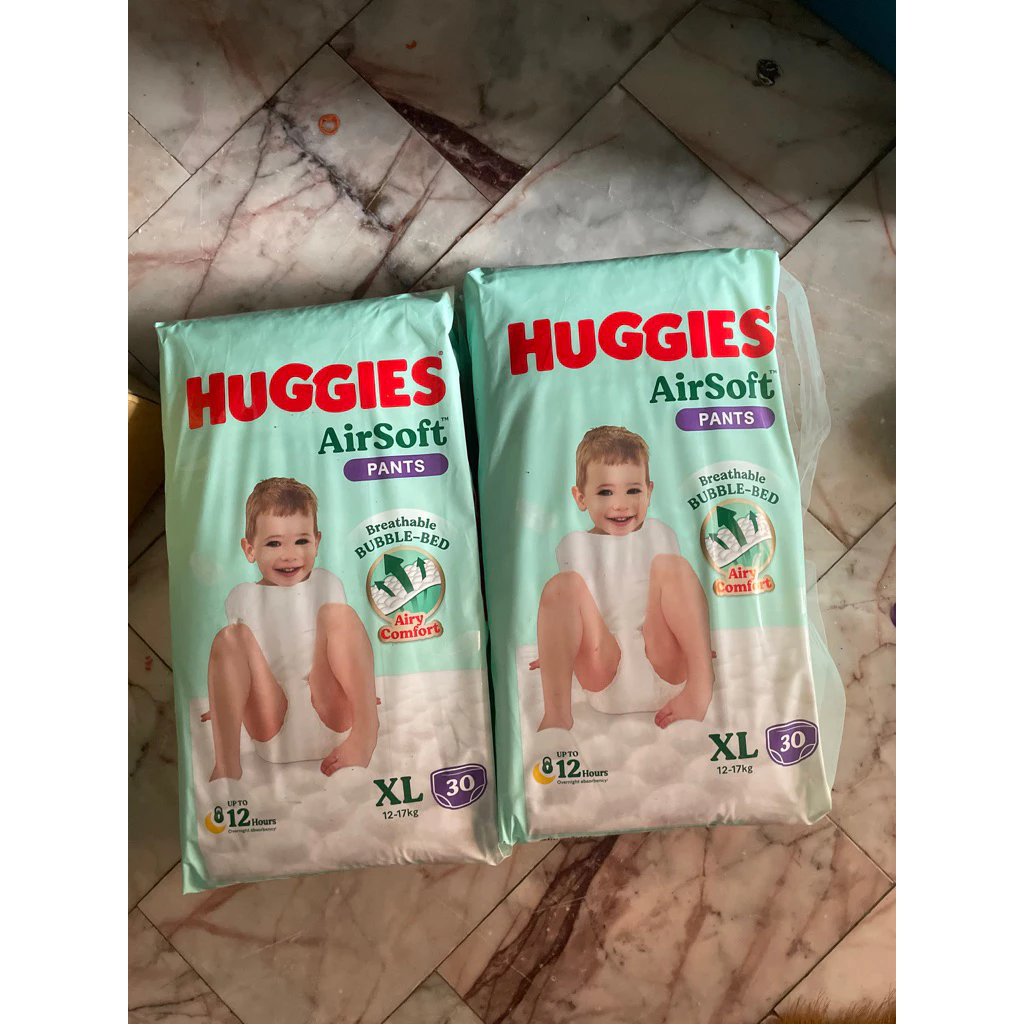 Huggies Air Soft กางเกงผ้าอ้อมฮักกี้ส์แอร์ซอฟท์