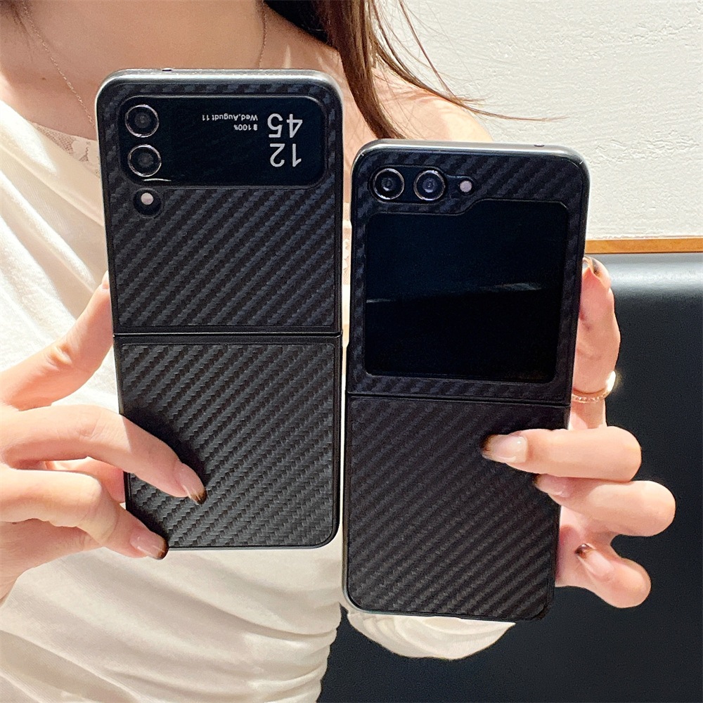 พร้อมส่งจากไทย ! เคสฟลิปลายเคฟล่าสุดเท่ห์ เคสแข็งกันกระแทก grade AAA (2208) for Samsung Galaxy Z Flip6 Flip5 Flip4