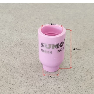 Sumo นมหนูเซรามิก WP-26 สำหรับควบคุมทิศทางของแก๊สอาร์กอนให้เข้าสู่ชิ้นงานขณะเชื่อม หัวเชื่อมทิก