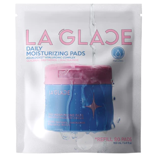 LA GLACE - Daily Moisturizing Pads Aqualock12™ Hyaluronic Complex (Refill Size 80pads) ลา กลาส มอยส์เจอร์ไรซิ่ง แพด