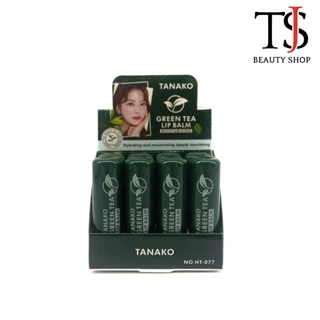 {12แท่ง} TANAKO Green Tea Lip Balm ลิปบาล์มชาเขียว บำรุงริมฝีปาก ชุ่มชื้นตลอดวัน (ไม่มีสี) no.HT077