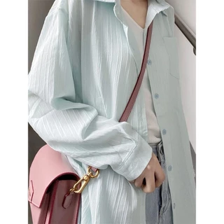 เสื้อเชิ้ตผู้หญิง ผ้าบางเบา - สีสุภาพ ใส่ทำงานหรือไปเที่ยว | ไซส์ S-XXL"