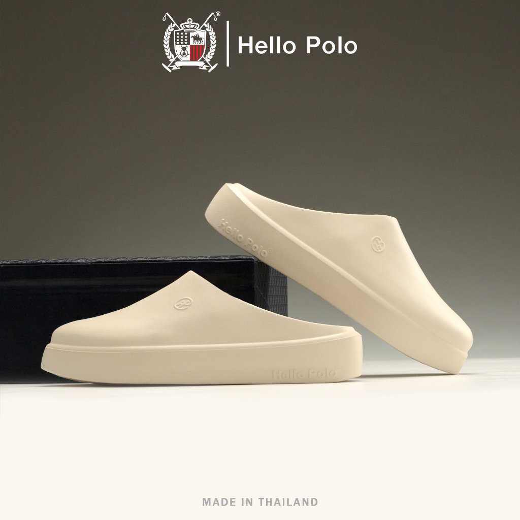 รองเท้าแตะแบบสวม แฟชั่น พื้นนิ่ม สำหรับผู้ชายและผู้หญิง พื้นหนา เหมาะทุกฤดู Hello Polo รุ่น HP8023
