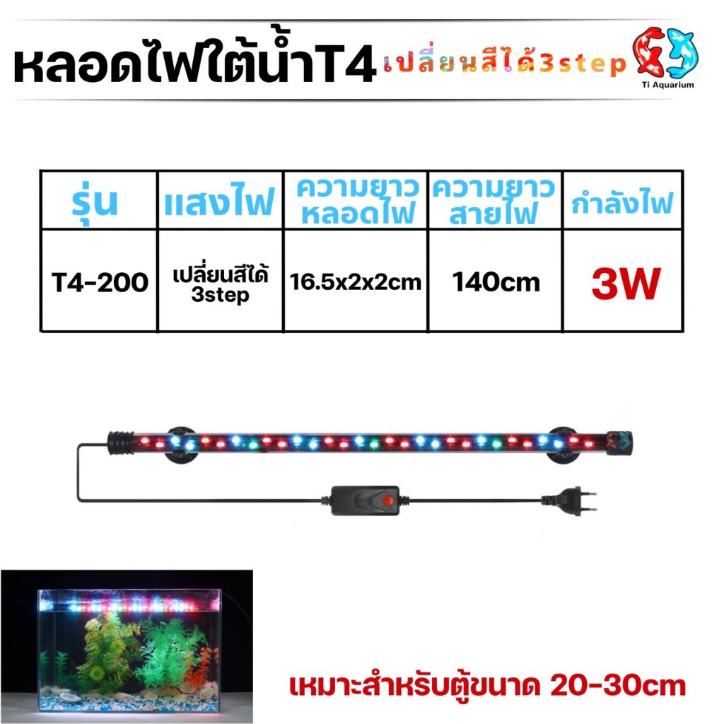 หลอดไฟใต้น้ำ VIPSUN T4-300/400/500/600/700/800/900/1000/1200/1500ปรับเปลี่ยนสีได้3step