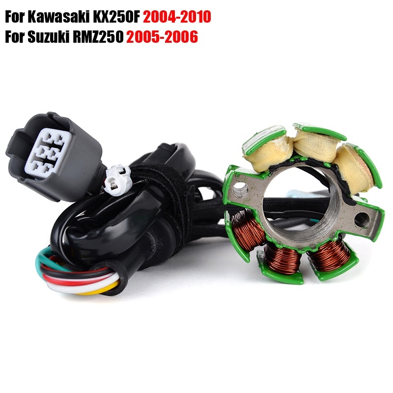 คอยล์สเตเตอร์ สําหรับ Suzuki RMZ250 RMZ 250 2005-2006 Kawasaki KX250F KX 250F 2004-2010 21003-0015 0