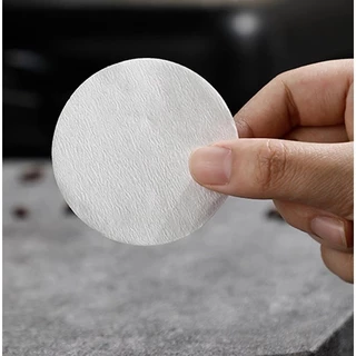 กระดาษกรองกาแฟวงกลม 100แผ่น สำหรับหม้อต้มกาแฟ Moka Pot/AeroPress Paper Filter