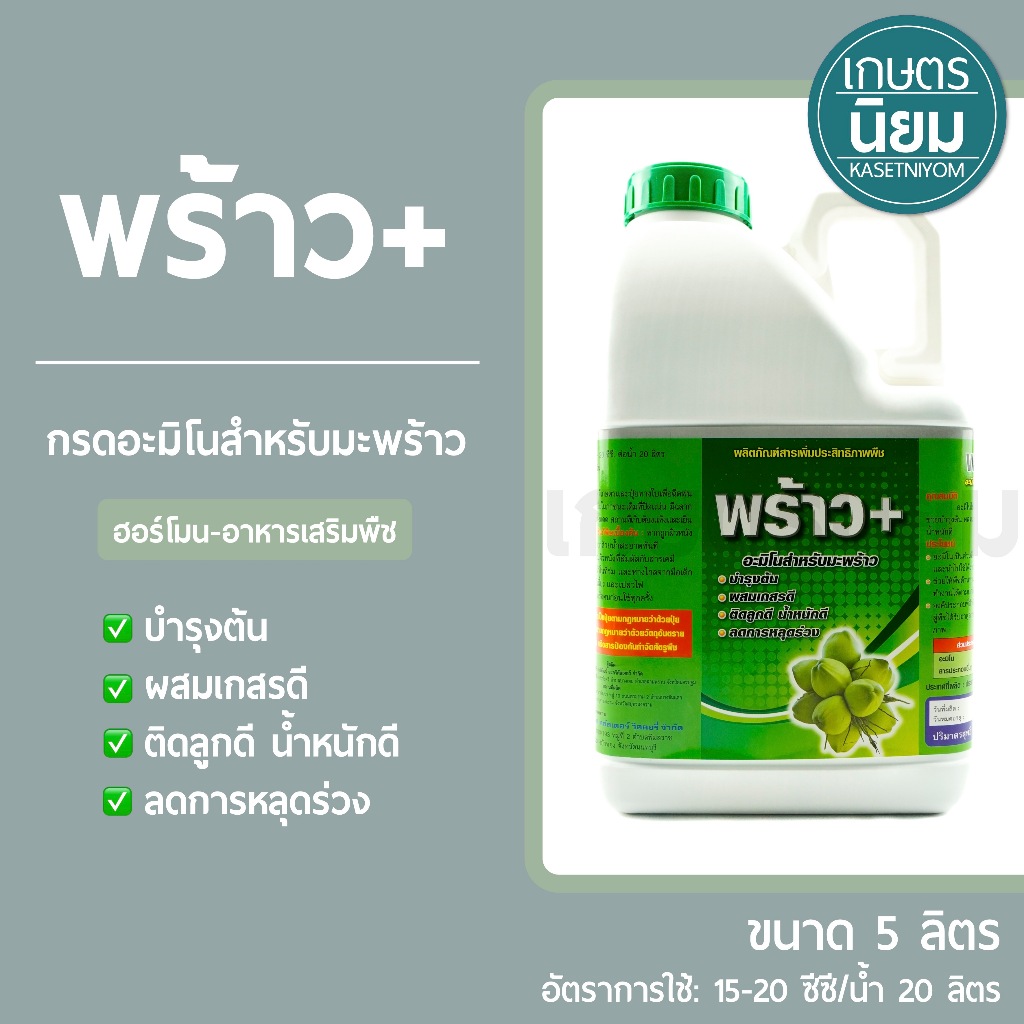 พร้าว+ (กรดอะมิโนสำหรับมะพร้าว) *แกลลอน 5 ลิตร*